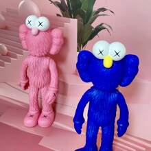 1件KAWS卡通装饰玩具模型家居装饰公仔模型玩偶汽车摆件创意个性车内装饰用品玩具包包装 - 藍色 - 查看 5