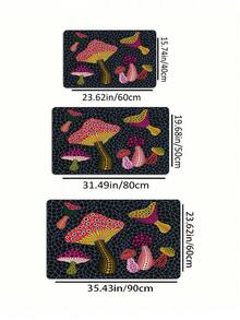 1 pièce Paillasson minimaliste moderne à motif de champignon à pois pour salon et chambre à coucher, tapis antidérapant et absorbant pour l'entrée et la cuisine