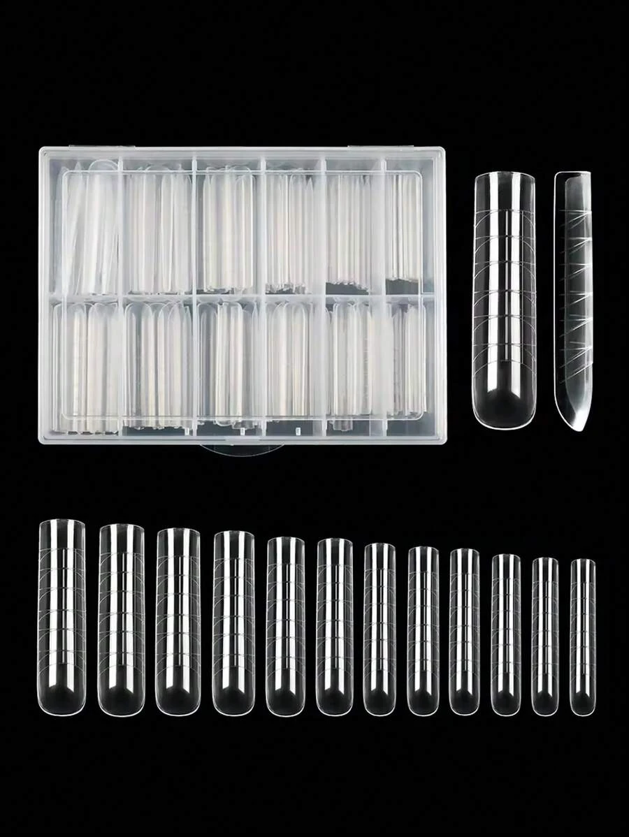 120pcs Nail Dual Forms Nail System Full Cover False Nails Quick Building Mold Tips Fake Nail Shaping Extend Molds Upper Forms For Nails Tip Accessories