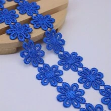 优雅的 1 码雏菊刺绣蕾丝花边丝带适用于 DIY 缝纫工艺品、箱包、服装缝纫服装、工艺品用品 - 为您的作品增添一丝精致！ - 多色 - 查看 16