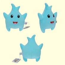 1pc Luminous Lumalee Plush Backpack Pendant, Sky Blue Lumalie Sleepy Smiling Face Plush Doll, Home Decor Car Hanging Doll Gift, Collectible Plush Doll - Baby Blue - View 5