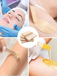 10/50/100/200pcs-114mm Waxing Wooden Stick, Wooden Wax Scraper Applicator, Body Hair Removal Waxing Craft Stick Applicator Scraper ,Hair Products And Accessories For Barber Salon Beauty Travel Essentials