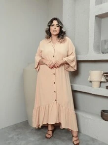Women Long Dresses - Màu be - Xem 2