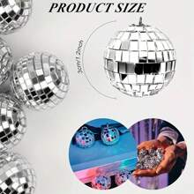 5/10/15/20-Piece Shiny Mini Disco Balls - Silvery Mirror Ball Pendants For 70S Theme Parties, Christmas Trees, Birthdays & Weddings(Slight Dirt And Glue Spillage Will Not Affect Normal Use)