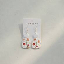 JUHU 1 对可爱南瓜形棕色亚克力吊坠耳环，质地光滑，适合女士万圣节派对 - 彩色 - 查看 10