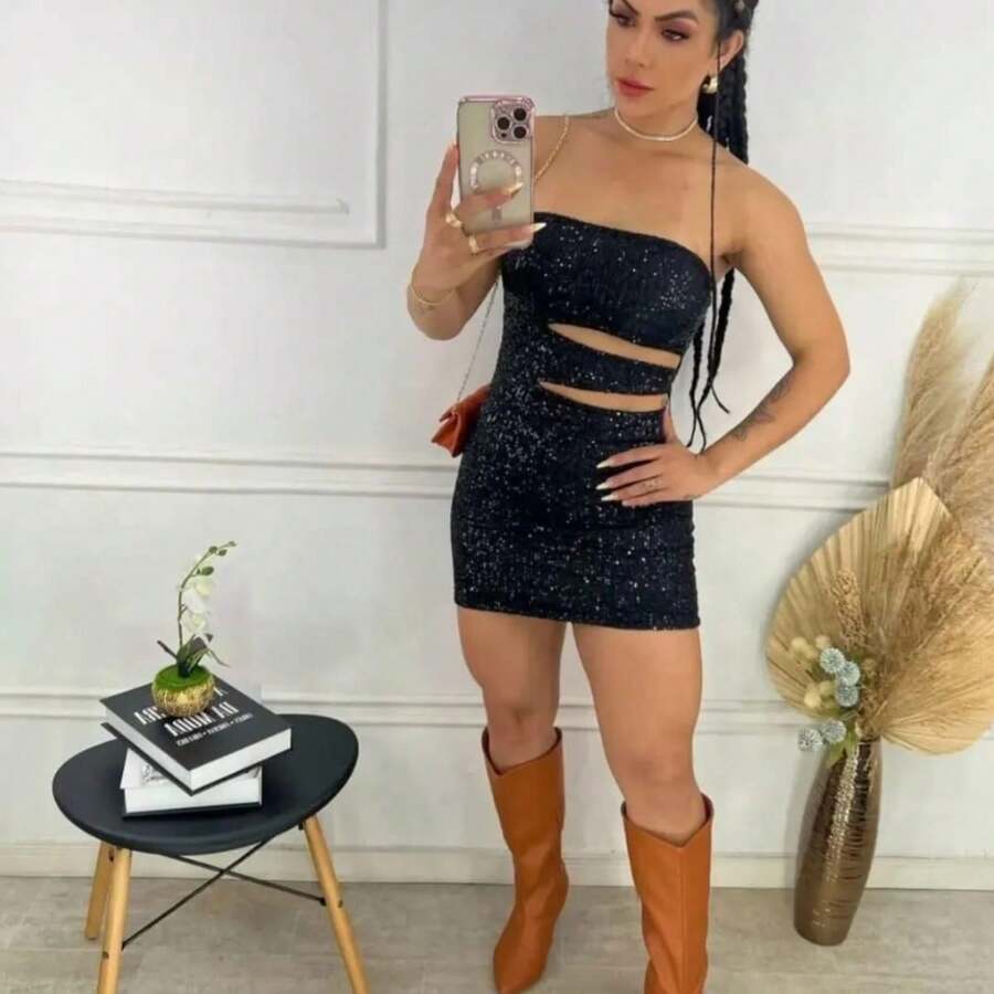 Strapless Dress - màu đen - Xem 1