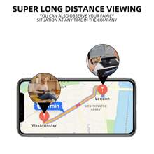 Câmera Wifi Mini HD, Visão Noturna, Detecção de Movimento, Monitoramento Remoto, Ângulo Amplo de 140°, Micro Configuração DIY, Visão Noturna (Sem Luz Visível)