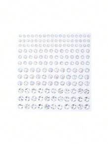 2sheets Rhinestone Facial Tattoo Sticker For Halloween Party, Face Jewels Festival Makeup Eye Jewels Stick On Rhinestone For Face, Hair, Body, Eye,Packaging Is Random - Multicolor - View 10