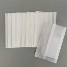 100 piezas Bolsas de papel encerado blanco semitraslúcido de 10x17cm, material de embalaje para productos horneados - bolsa de pañuelos blanca - Ver 1