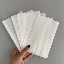 100 piezas Bolsas de papel encerado blanco semitraslúcido de 10x17cm, material de embalaje para productos horneados - bolsa de pañuelos blanca - Ver 3
