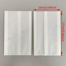 100 piezas Bolsas de papel encerado blanco semitraslúcido de 10x17cm, material de embalaje para productos horneados - bolsa de pañuelos blanca - Ver 2