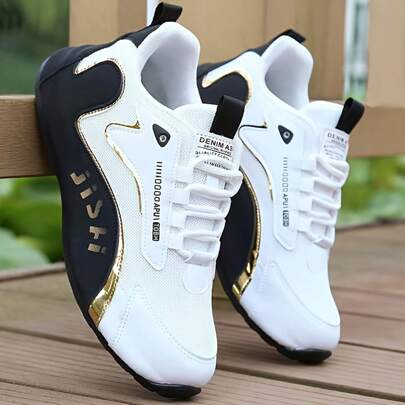 透气网眼男士运动休闲鞋，柔软耐磨跑步鞋