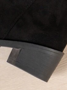 Vintage Style Black Western Knee-High Boots With Chunky Heels, Autumn/Winter New Arrival For Women