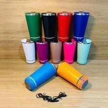304 tazas térmicas de acero inoxidable altavoces Bluetooth tazas de cerveza de sonido portátiles tazas de automóviles de helado al aire libre - Blanco - Ver 4