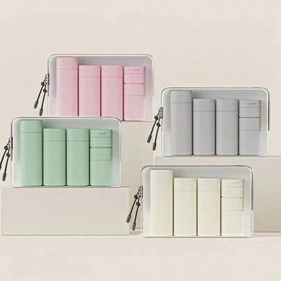 Nordic Color Hose Separate Bottle Travel Suit Cosmetics Shampoo Bath Gel Face Cream Lotion Bottle Home Bathroom Decor Fall Decor Back To School