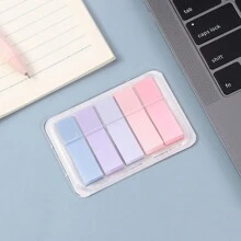 100 Sheets Of Colorful Fluorescent Pet Index Stickers With Morandi Color Drawable Boxed Sticky Notes,School Supplies,Back To School