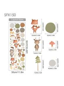 1pc Lovely Animal Balloon Elephant Lion Giraffe Wall Stickers Nordic Home Decoration For Living Room Bedroom Interior Decor, Stickers, Wall Decal, Vinyl Decal For Home Decorations, Spring Decoration Items Refresh Your Home, Rama Decoration Stickers - Apricot - View 13