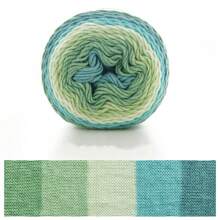 1 件装 100 克蛋糕纱彩虹纱分段染色 5 股牛奶纱 DIY 手工编织 - 彩色 - 查看 10