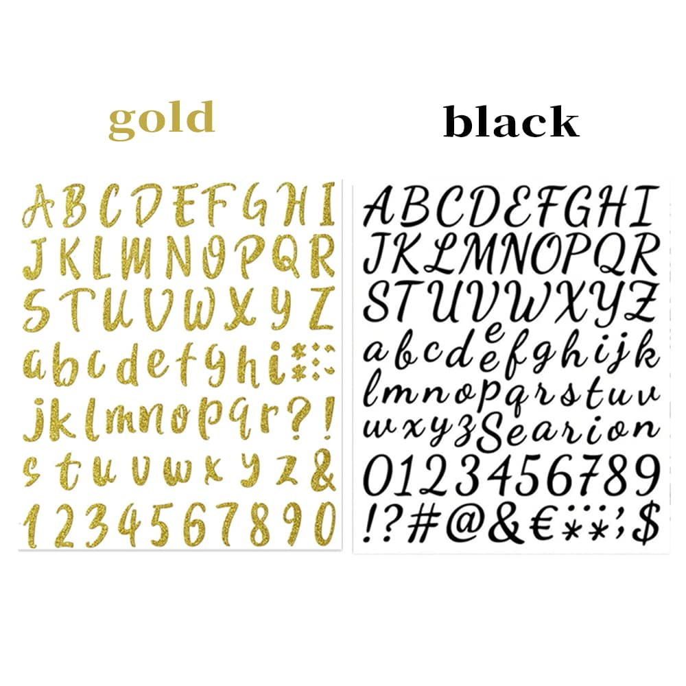 Alphabet Stickers, Number Stickers, DIY Stickers.Self Adhesive Vinyl Alphanumeric Sticker Kit. - Multicolor - View 1