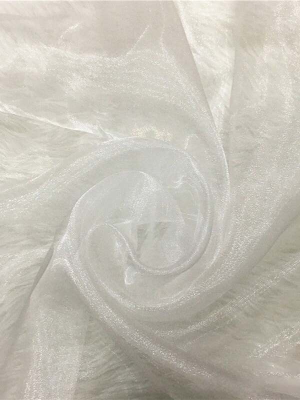 1pc DIY Glittery Tulle Fabric For Dress, Headwear, Room Decor, Sheer Mesh Material With Three Layers