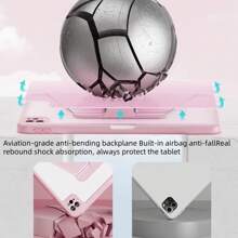 360° Rotation Case Compatible With  IPad Case Air 1 2 3 4 5 Pro 11 6th 7th 8th 9th Gen Case Cover With Pencil Holder Folding Stand Acrylic Transparent - Black - View 7