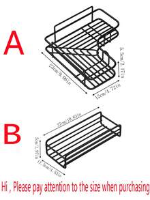 2pcs Kitchen Shelf, Seasoning Storage Rack, Kitchen Organizer, Bathroom Shelf, Kitchenware Storage Basket (Wall Mounted, Easy To Install, Waterproof, Space Saving), Home Decoration, RV Apartment Bathroom Accessories,2pcs/1pc For Choose - Multicolor - View 6