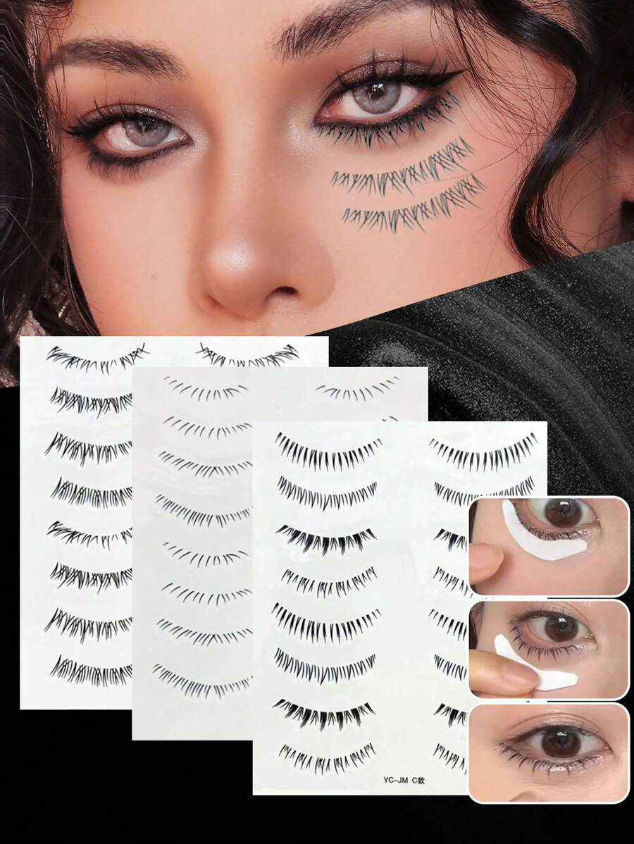 1pc Lower Eyelash Tattoo Sticker, Eyeliner Sticker, Disposable
