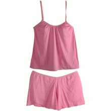 Women Pajama Sets - 黑與白 - 查看 6