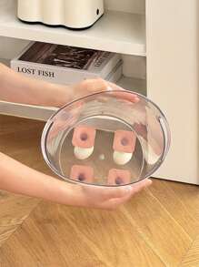 1pc Four-Footed Large Eyed Trash Can, INS Style Transparent Acrylic Trash Can, Suitable For Bedroom, Living Room, Study, And Dining Room