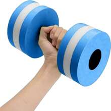 Aquatic Dumbbells Water Weights Aerobic Exercise Foam Dumbbell Pool Fitness Barbells Foam Dumbbells Hand Bars Pool Resistance Exercise - Blue - View 4