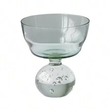 1pc Ins Style Glass Bubble Cup For Coffee, Desserts, Juice Or Water Suitable For Daily Use