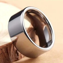 1 Piece Of Exquisite And Fashionable Stainless Steel Ring With A Smooth Surface Width Of 8mm For Men, Featuring A Domineering Thumb And Personalized Student Bracelet