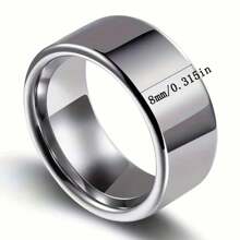 1 Piece Of Exquisite And Fashionable Stainless Steel Ring With A Smooth Surface Width Of 8mm For Men, Featuring A Domineering Thumb And Personalized Student Bracelet