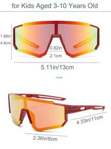 1 件彩色儿童骑行眼镜，适合 3-10 岁儿童，户外运动眼镜，大号彩色镜框 - 送给孩子的完美礼物 - 兒童 - 查看 9