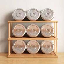 Organizador de escritorio con estante de exhibición de múltiples capas, pequeño estante de almacenamiento para manualidades para escritorio de oficina, mesa - Amarillo - Ver 4