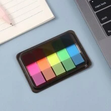 100 Sheets Of Colorful Fluorescent Pet Index Stickers With Morandi Color Drawable Boxed Sticky Notes,School Supplies,Back To School