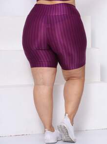 Women Sports Shorts - 紫色 - 查看 7