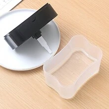 1 件创意洗碗皂液器，带按压式皂液盒和海绵架，包括海绵、厨房和浴室配件 - 彩色 - 查看 3