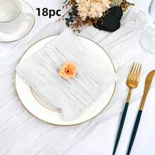 6/12/18/24/30 Pieces Purple Gauze Cheese Cloth Napkins, Multi-Color Optional Cheese Cloth Napkins Bali Cheese Cloth Napkins, Rustic Bohemian Lavender Napkins, Lavender Napkins For Family Dinners, Restaurants, Wedding Receptions, Dinners, Holiday Parties, Table Decorations