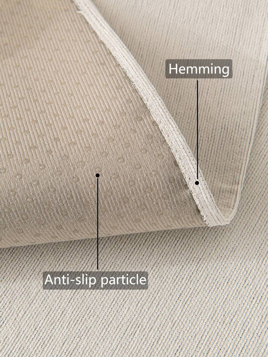 1pc Chenille Flower Embroidered Sofa Cushion, Simple And Elegant Color