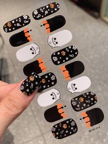 1 Miếng Dán Móng Tay Nghệ Thuật Halloween, Đề Can Nghệ Thuật Làm Móng Toàn Bộ Chống Thấm Nước Có Thể Tháo Rời Cho Phụ Nữ, Dễ Dàng Sử Dụng Cho Ngày Lễ, Tiệc, Sân Khấu, Quà Tặng Sinh Nhật - Nhiều màu - Xem 2