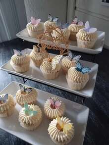 72pcs, Colorful Edible Butterfly Cake Toppers For Weddings, Birthdays -Wafer Paper Cupcake Decorations For Food Decoration And Party Supplies - Multicolor - View 4