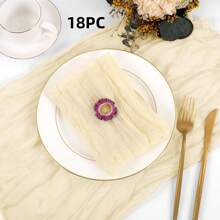 6/12/18/24/30 Pieces Purple Gauze Cheese Cloth Napkins, Multi-Color Optional Cheese Cloth Napkins Bali Cheese Cloth Napkins, Rustic Bohemian Lavender Napkins, Lavender Napkins For Family Dinners, Restaurants, Wedding Receptions, Dinners, Holiday Parties, Table Decorations
