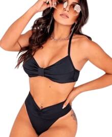 Cropped Bikini Lipo Effect Copper Scar High Waist Cup