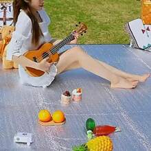 1 件双面铝膜加厚防潮垫，户外野餐露营防水垫，室内防潮垫 - 銀色 - 查看 4