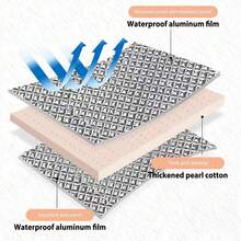 1 件双面铝膜加厚防潮垫，户外野餐露营防水垫，室内防潮垫 - 銀色 - 查看 3