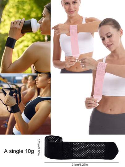 زوج من الأربطة الخفيفة الملتفة حول المعصم بضغط ملائمة للياقة البدنية والرياضة، مرونة عالية لرياضة البادمنتون/التنس، دعم المعصم للحماية في النادي الرياضي