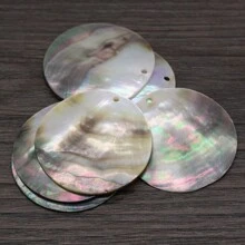 10 件/套天然贝壳圆形珠子吊坠饰品 DIY 女士男士珠宝制作配件家居工艺品日常礼物