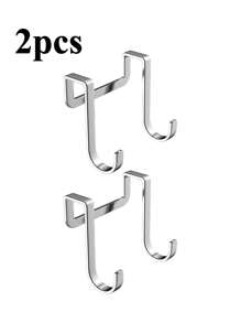 2pcs/10pcs Stainless Steel S Shaped Hooks, No Drilling Needed, For Door, Kitchen, Bathroom, Cabinet, Headboard Hanging - Multicolor - View 9