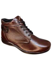 Botas para mujer Piel Bovino Confort Botin Cómodo al tobillo 22/27 en Café y Negro